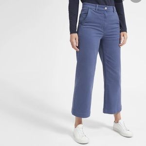 Everlane wide leg crop pants blue size 2
